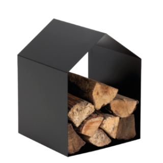Rangement Bois Home Noir Givre