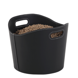 Almacenamiento de pellets de color negro gamma para chimeneas y estufas de leña - Capska