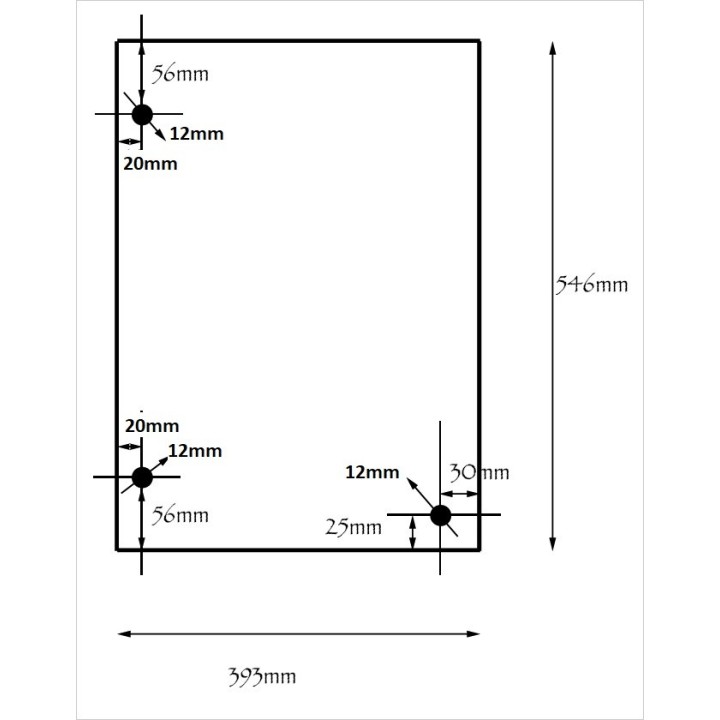 Cristall Philippe FOYER 850 - Vidre Rectangle Perforat