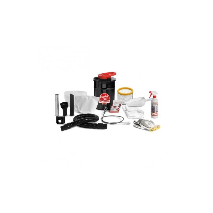 Kit de neteja per a estufa i insert - aspirador, filtres, kit d'escuraxemeneies, detergent i esponja - Capska