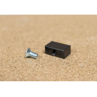Clip de cristal para hogar 600 - 20 x 8 x 12 mm (venta por unidad con un tornillo) - Capska