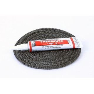 Junta Redonda Trenzada ø 4 mm x 2,5 m + pegamento - Capska