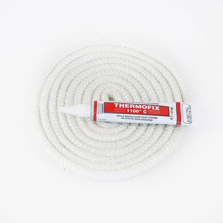 Junta Rodona Trenada (blanca) ø 8 mm x 2,5 m + adhesiu - Capska