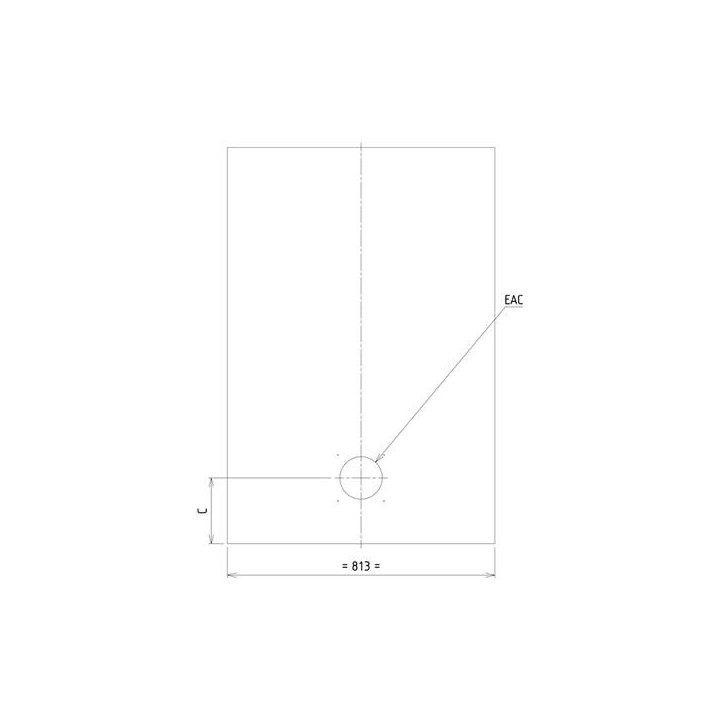 Protecció de paret llisa 81X120 Cm Ea Protecció de paret central - Capska