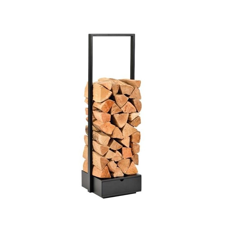 Esterel Black Log Rack Emmagatzematge de fusta - Capska