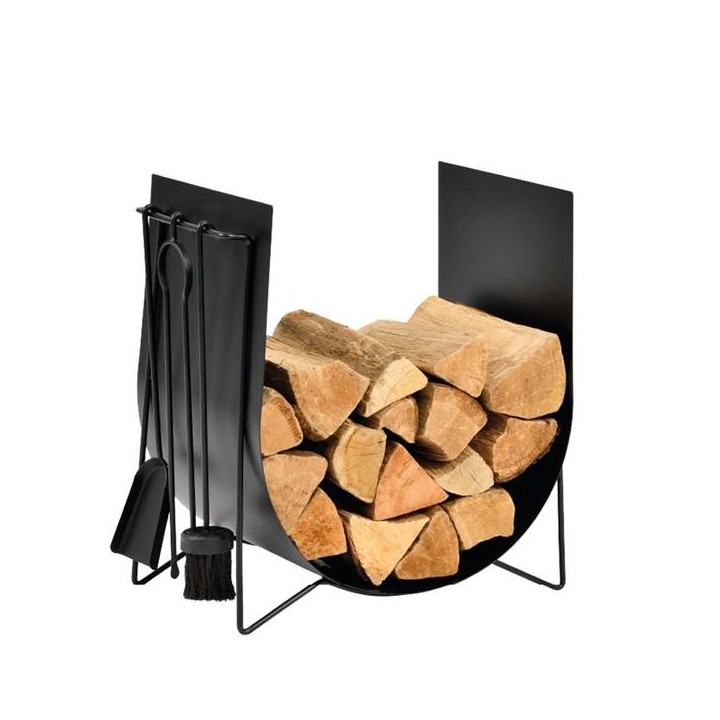 Leñero Duo y servidor de almacenamiento de madera Edonis - Capska
