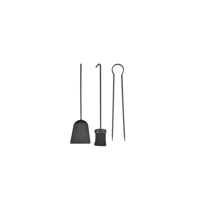 Juego de accesorios de chimenea Dixneuf Berlingo 3 accesorios negro esmerilado