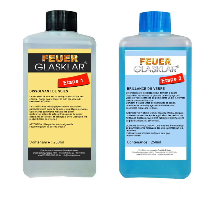 Set de productos de limpieza para cristales de insertables, estufas y chimeneas - Capska