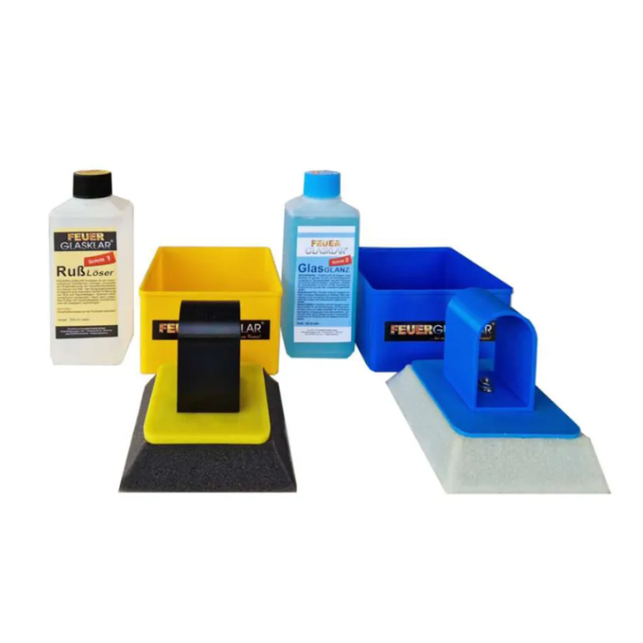 Set de productos de limpieza para cristales de insertables, estufas y chimeneas - Capska