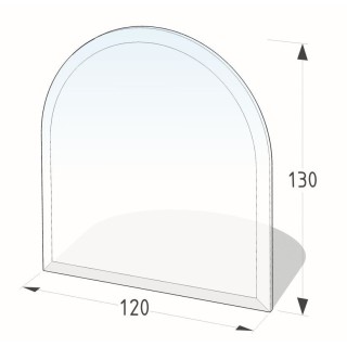 Placa de vidrio para suelo 120x130 cm - 8 mm de espesor