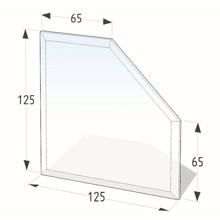 Plaque de sol en verre 125X125 cm - épaisseur 8 mm - Capska