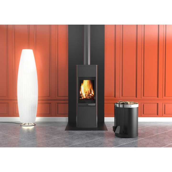 Placa protectora vertical lisa Color negro - Altura 100cm para estufa - Capska