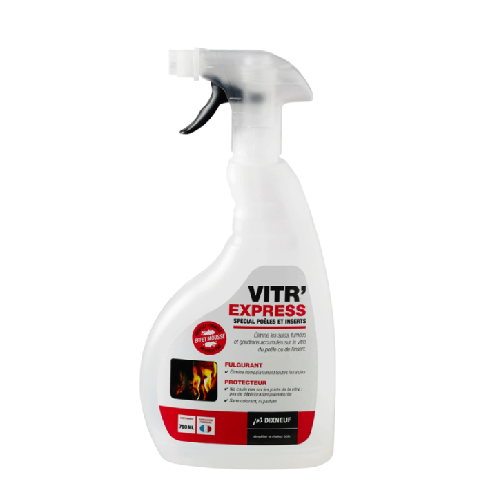 Caixa de 12 Vitr'Express 750 ml Dixneuf - Netejavidres per a insert de llar de foc