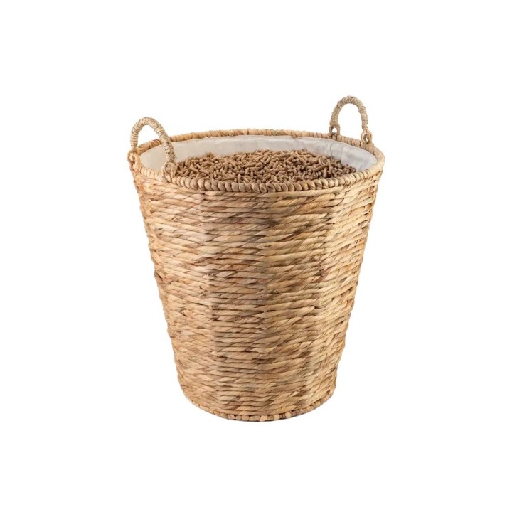 Cesta Mekong Dixneuf de Jacinto de Agua con Bolsa - Natural