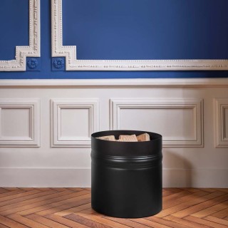 Llenyer Lutèce negre gebrat Dixneuf (N3) - Accessori per a llar de foc