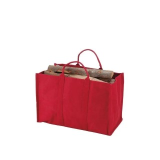 Bossa Natureo vermella de tela de jute Dixneuf - Accessori per a llar de foc