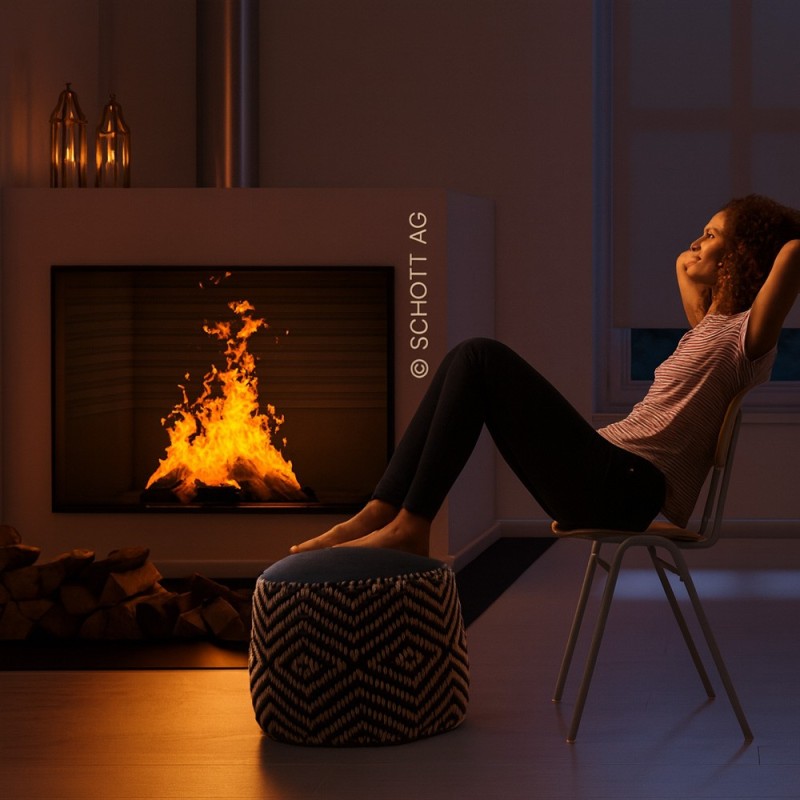Vidre pla Rectangle o quadrat, estufes de llenya i llars de foc – Capska