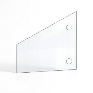 Vidrio plano trapecio isósceles en vidrio vitrocerámico para insert o estufa de leña - Capska