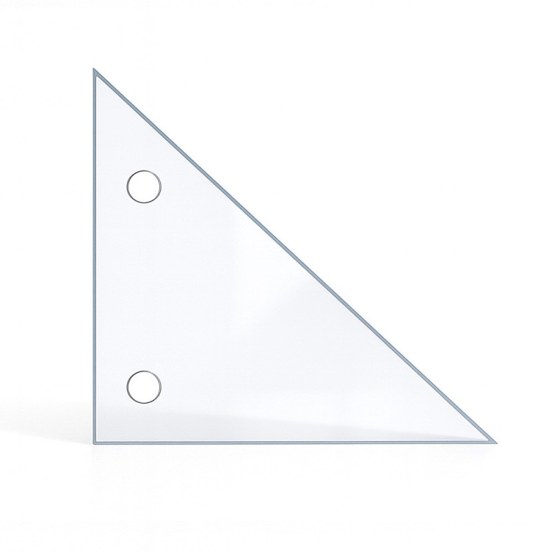 Vidrio plano triangular en vidrio vitrocerámico para insert o estufa de leña - Capska