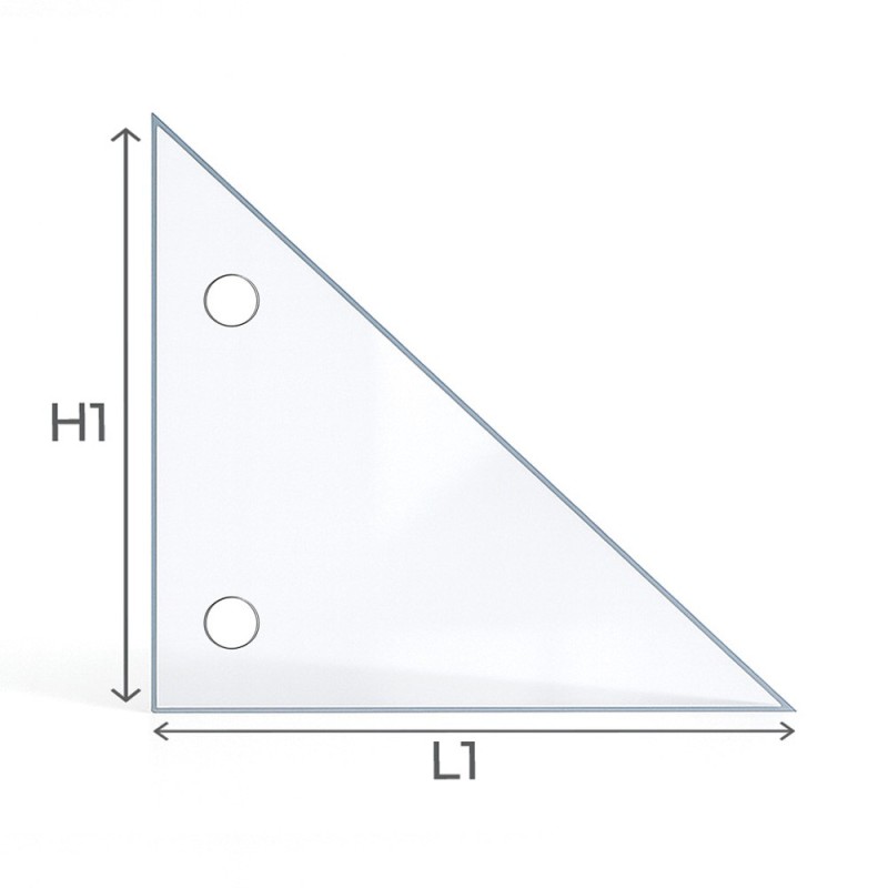 Vidrio plano triangular en vidrio vitrocerámico para insert o estufa de leña - Capska