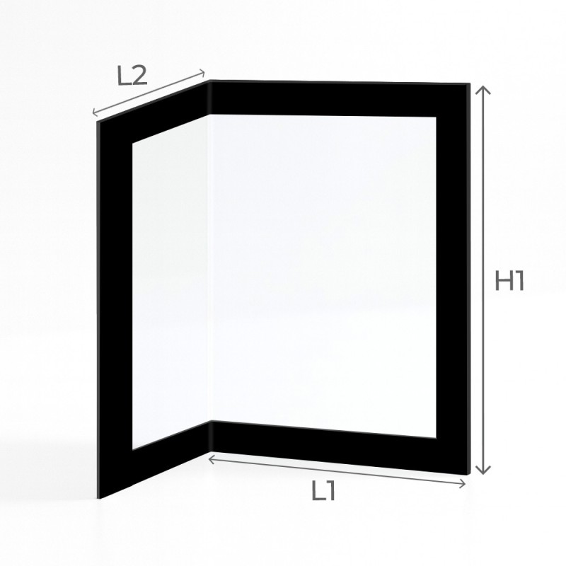 Cristall Wanders BLACK DIAMOND - Vidre Plegat Serigrafiat per estufa de llenya
