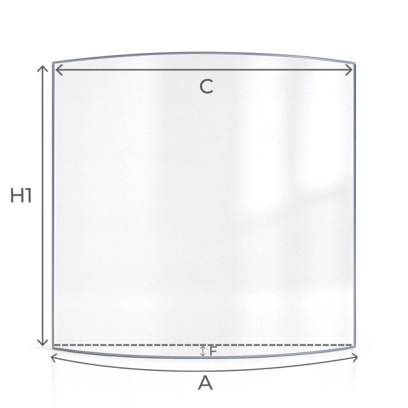 Cristall Jotul F350 - Vidre Corbat per estufa de llenya