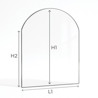 Cristall Panadero ATENA - Vidre Rectangle amb arc per estufa de llenya