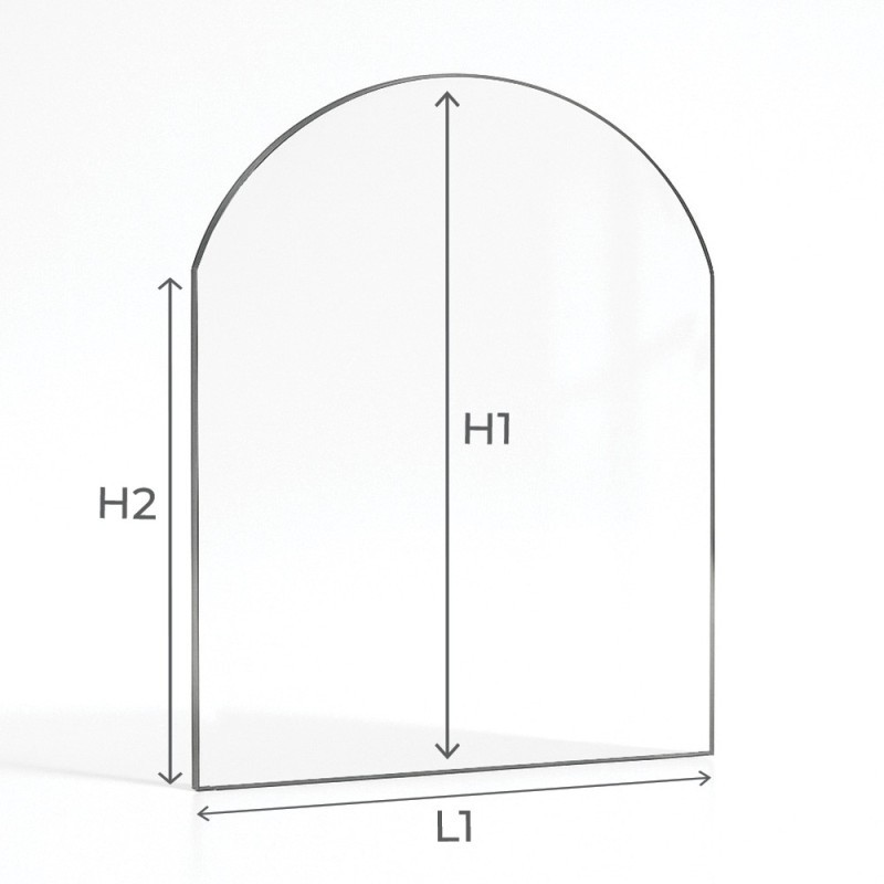 Cristall Efel HARMONY 13 MIX - Vidre Rectangle amb arc per estufa de llenya