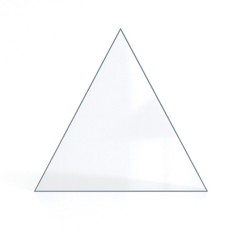 Cristal Focus ARCHI - Vidrio Triángulo isósceles para inserto de chimenea