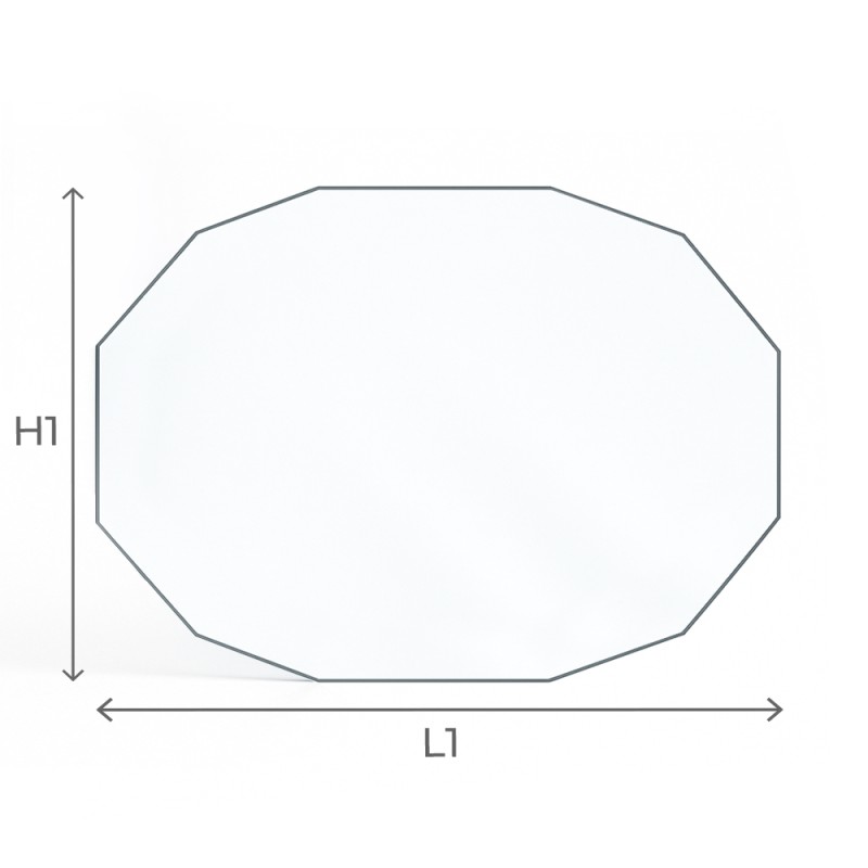 Cristall Godin BEZIERS - Vidre Dodecàgon per estufa de llenya