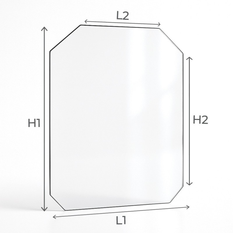 Cristall Efel MONTANA - Vidre 4 angles tallats per estufa de llenya