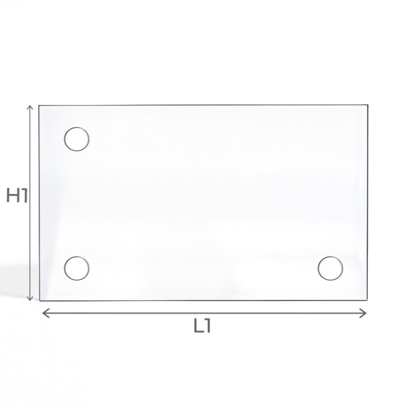 Vidre Rectangle Perforat per Estufa de Llenya GERCO DIAMANT Version 1