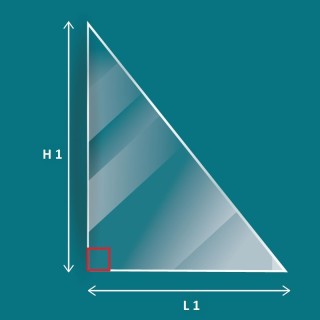 Vidre ceràmic Invicta TIPI - Triangle isòsceles Dret per estufa de llenya