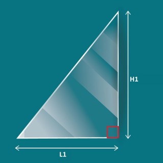 Vidre Triangle isòsceles Esquerre per estufa de llenya INVICTA POW-WOW