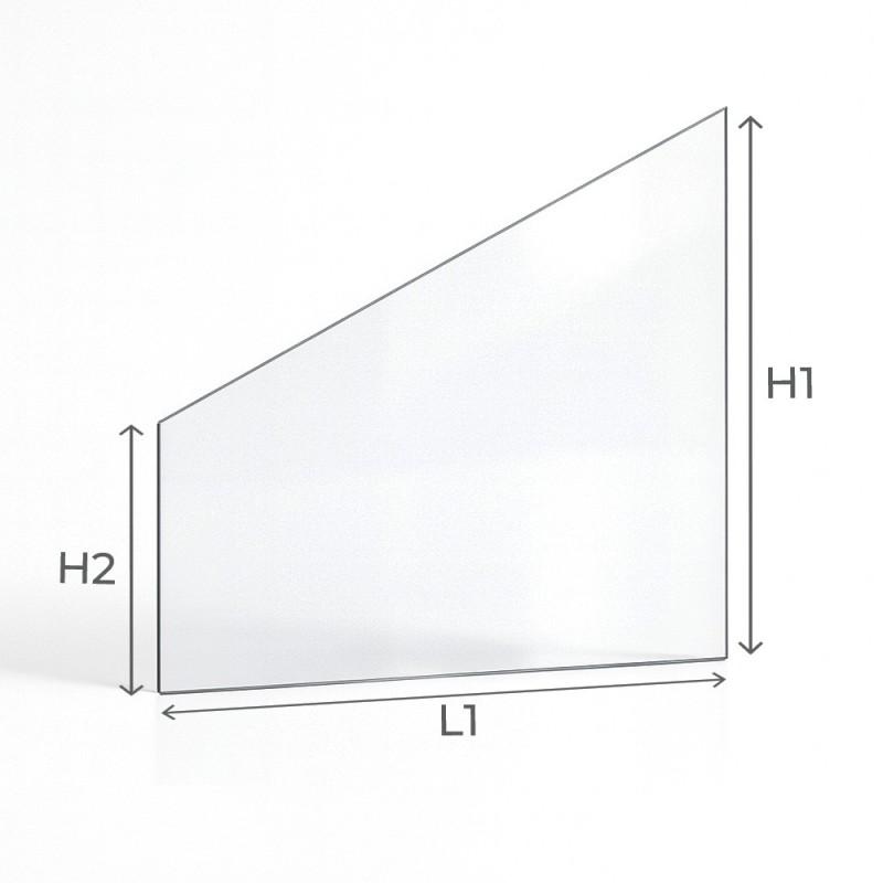 Cristall Deville 7836 INSERT BOIS 11 KW - Vidre Trapezi rectangle Esquerre