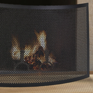 Pantalla de foc d'una sola peça Phoenix per a xemeneies i estufes de llenya - Capska