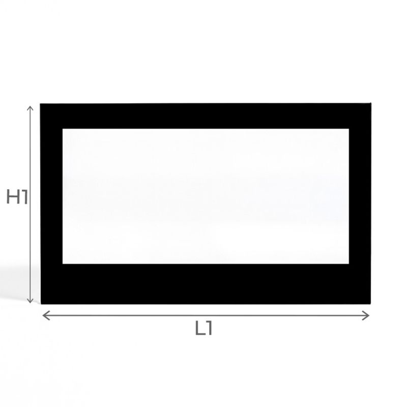 Cristal Ecoforest HIDROCOPPER HV/HP/HQ - Vidrio Rectángulo Serigrafiado para estufa de pellets de leña