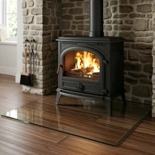 Placa de suelo vidrio rectangular 120x100cm para estufas - Capska