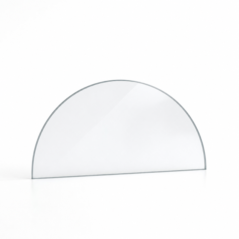 Vidrio para insertable de leña a medida - Vidrio plano semicircular - Capska