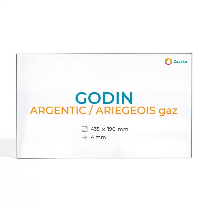 Cristall Godin ARGENTIC / ARIEGEOIS GAZ - Vidre Rectangle per estufa de llenya