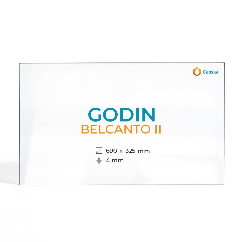 Cristall Godin Belcanto II Rectangle per a Estufa Llenya - Capska