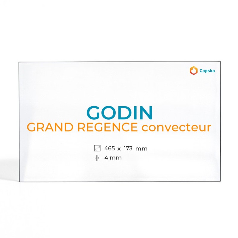 Cristal Godin GRAND REGENCE CONVECTEUR - Vidrio Rectángulo para estufa de leña