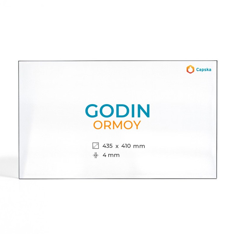 Cristall Godin ORMOY - Vidre Rectangle per estufa de llenya