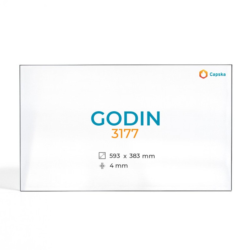 Cristall Godin 3177 - Vidre Rectangle per xemeneia