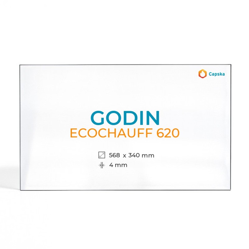 Cristall Godin ECOCHAUFF 620 - Vidre Rectangle per xemeneia