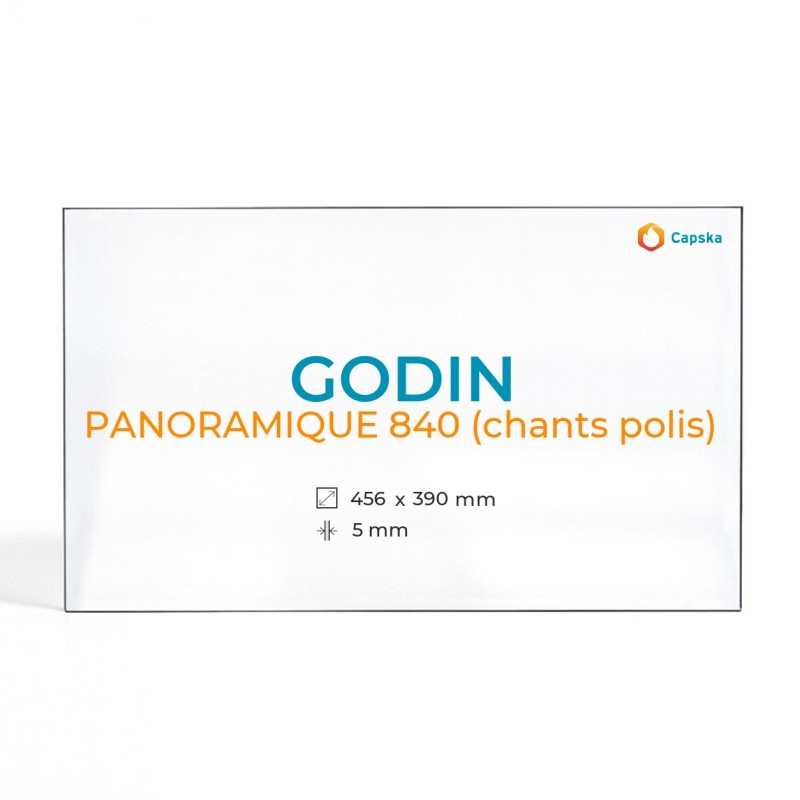 Vidre cristall Godin PANORAMIQUE 840 (Cants polits) - Rectangle 456 x 390 x 5 mm
