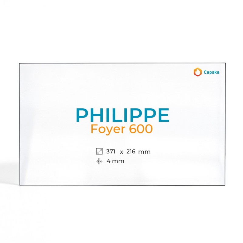 Cristall Philippe FOYER 600 - Vidre Rectangle Lateral per xemeneia