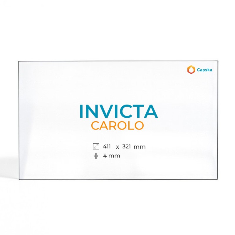 Cristal Invicta CAROLO - Vidrio Rectángulo para estufa de leña