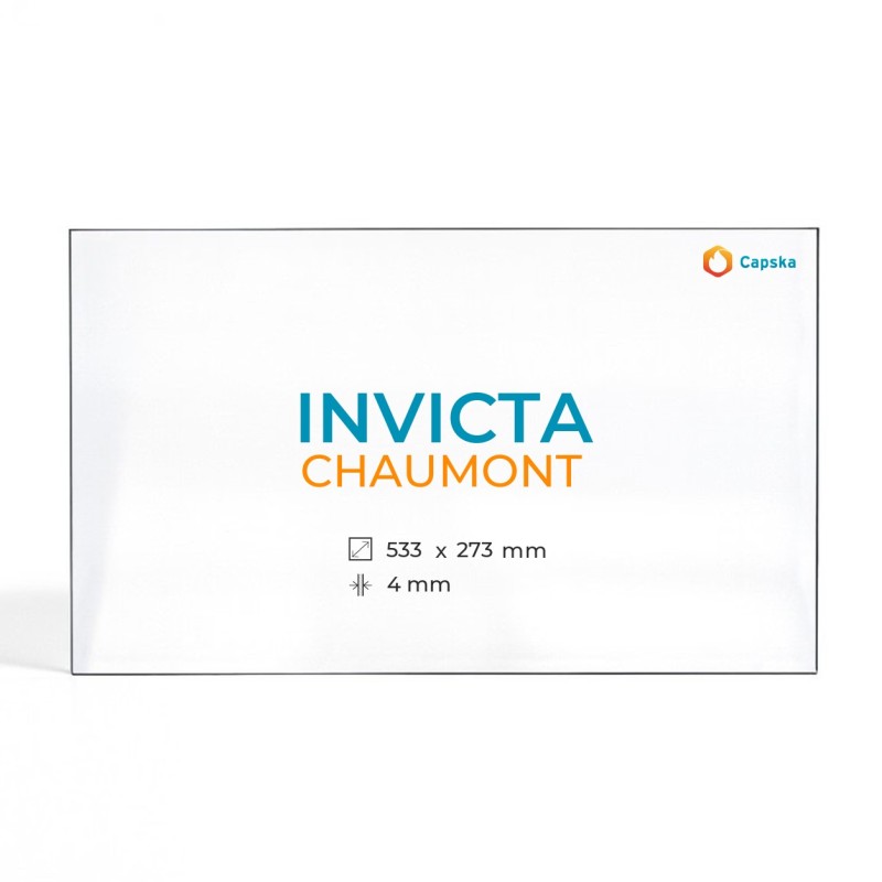 Cristal Invicta CHAUMONT - Vidrio Rectángulo para estufa de leña