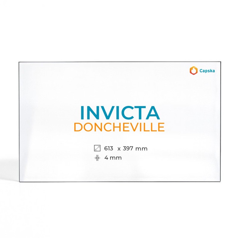 Cristal Invicta DONCHEVILLE - Vidrio Rectángulo para estufa de leña
